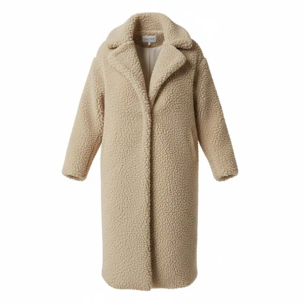 Princess Polly Beige Teddy Bear Longline Faux Fur Coat